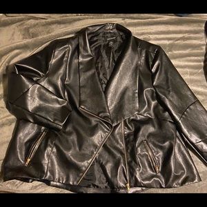 Faux Leather Moto Jacket